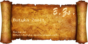 Butyka Zsolt névjegykártya